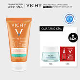 BỘ SẢN PHẨM CHỐNG NẮNG KHONG NHỜN RIT VA NUOI DƯỠNG DA CĂNG MƯỢT VICHY IDEAL SOLEIL DRY TOUCH SPF50 50ML